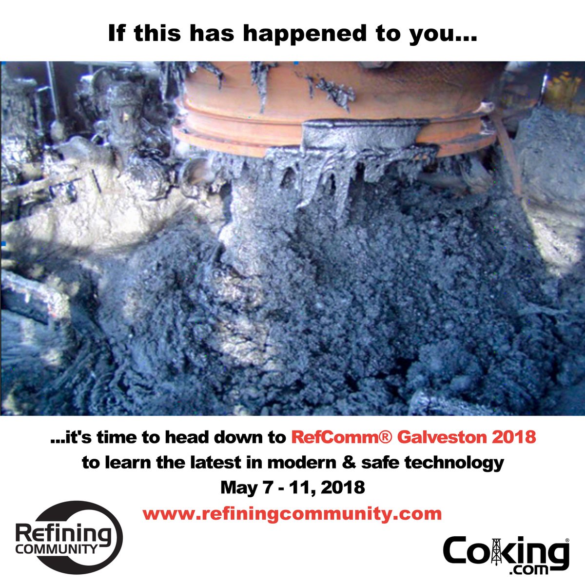 cokingcom's tweet image. Has this happened to you? Don&apos;t miss out on #RefComm2018 for the latest in new technology, best safety practices, lessons learned, &amp;amp; great networking opps. #oilandgas #oilrefining #coking #SRU