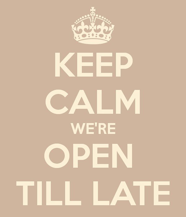 Hugo Barbers On Twitter That S Right Open Till 8pm Tonight