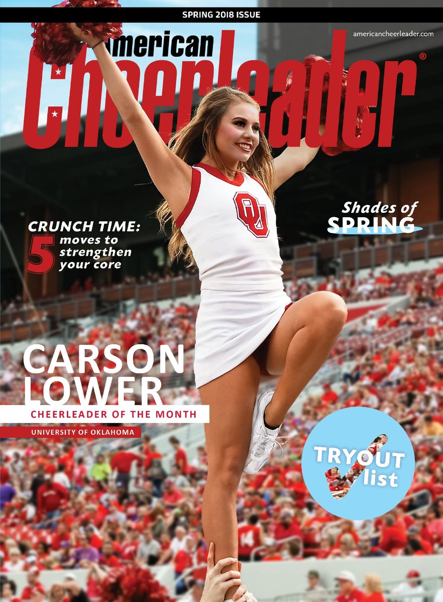 cheerleadermag's tweet photo. Spring has SPRUNG! The Spring 2018 issue is available NOW! Click HERE: https://t.co/9V7iuw1Itp for endless tips and tricks to make you successful 😀 #ACmag https://t.co/jxabe9xS3g