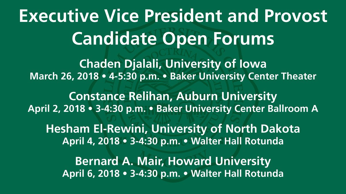 OHIO_President's tweet photo. The Executive Vice President &amp; Provost search is entering its final stages! Be sure to attend the public forums beginning next week and get to know the four finalists better. DETAILS: https://t.co/FfnHyOn5m9 https://t.co/QQmkX2cy1u