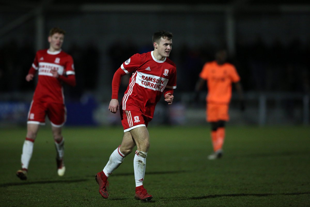 Boro's tweet photo. Two goals from Mitchell Curry and one from former Liverpool Academy graduate Tom Brewitt, allied with smart goalkeeping from Zach Hemming and an all-round team performance, saw us through to the quarter-finals of the Premier League Cup.

Report ➡️https://t.co/KvYH0S79yY https://t.co/CgolRR90Pk