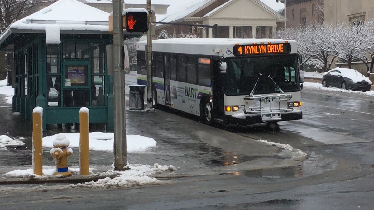 HankFox29's tweet photo. Delaware DART bus service cuts off at 6pm.  Bad day to get left out... @FOX29philly @KathyOrrFOX29 #4easter #WeatherAuthority #WinterStormToby https://t.co/n03Iyo521s