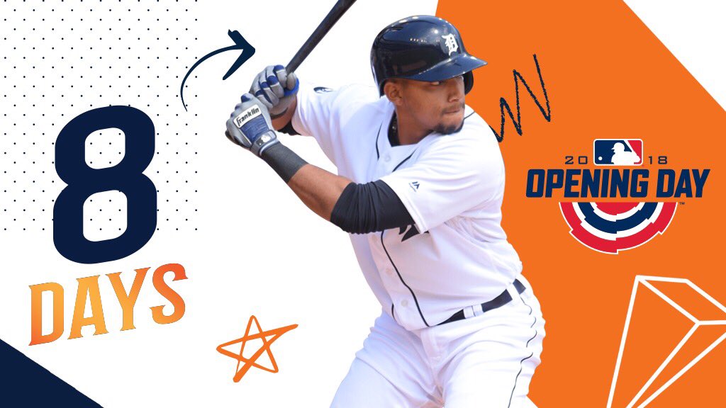 Getting closer! Just 8️⃣ days until #OpeningDayDET! https://t.co/QGFh7cwBkR