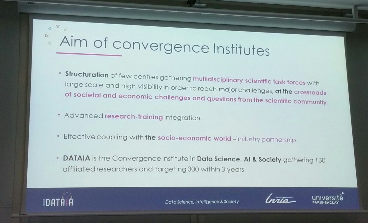 Innovate4ever's tweet image. @NozhaBoujemaa nous présente DATAIA, l’institut de convergence français sur les sciences des #données, l’#intelligence artificielle et la société #datadrivenparis @serenacap @Inria @UnivParisSaclay #AI #DataScience
