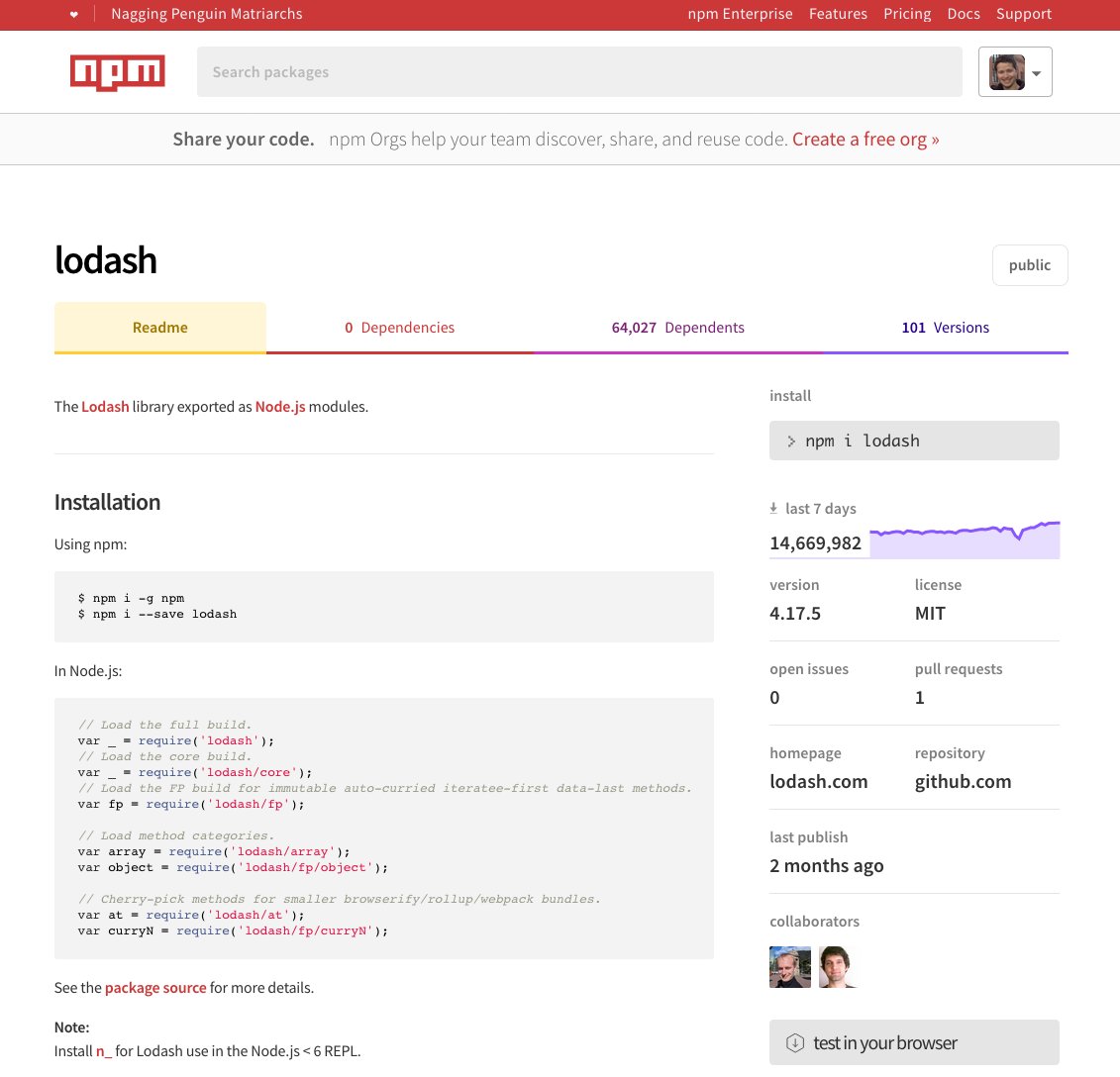 seldo's tweet image. What is that? Is it a snazzy new look for the npm website? Why, it is!