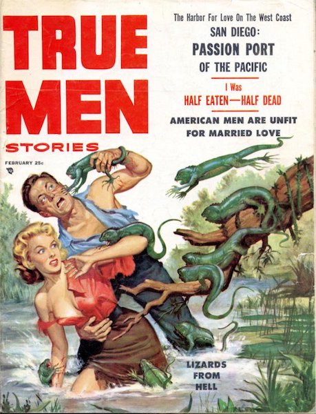 Don't you just hate it when frogs go apeshit on ya?
#truemen #PulpFiction #pulpmagazine #PopCulture #frogs