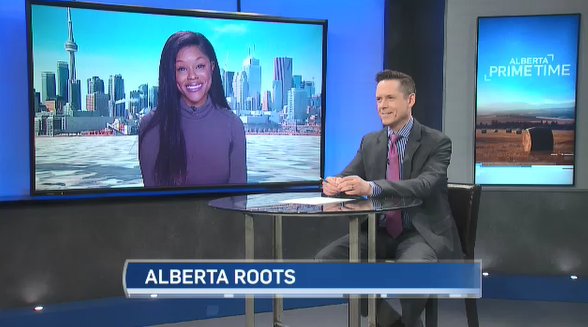 MHigginsCTV's tweet photo. Just wrapped-up a super chat w/ @sheiskapri about heading to the #JUNOS this weekend and growing up in #yeg. She's our AB Expat Friday on @ABPrimetime! https://t.co/5GlY05wSY0