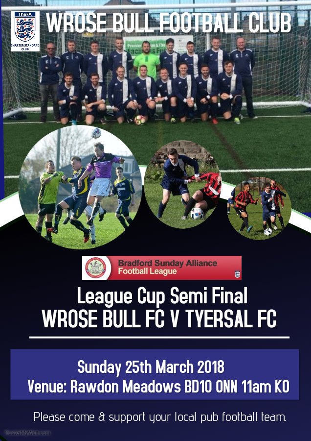 wbfcbenders's tweet photo. WBFC first Semi Final in 12 years this Sunday..
#benders
#greatlads
#34yearsasaclub
#believe
#wrosebullforever
⚽⚽⚽⚽💙💙💙💙 https://t.co/Revjl6oAyu
