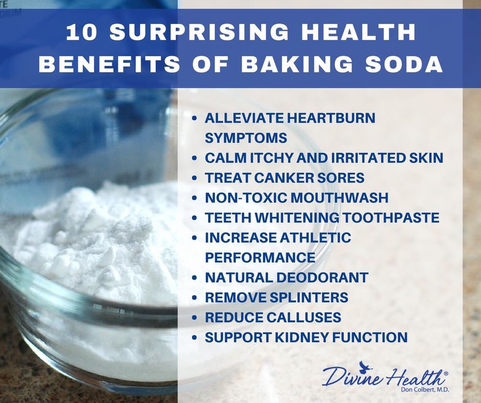 Don Colbert Md Twitterissä: "10 Surprising Health Benefits Of Baking Soda. Whether It Is For Your Skin, Teeth, Digestion, Or Exercise Performance, Sodium Bicarbonate Has You Covered. Learn How To Use It