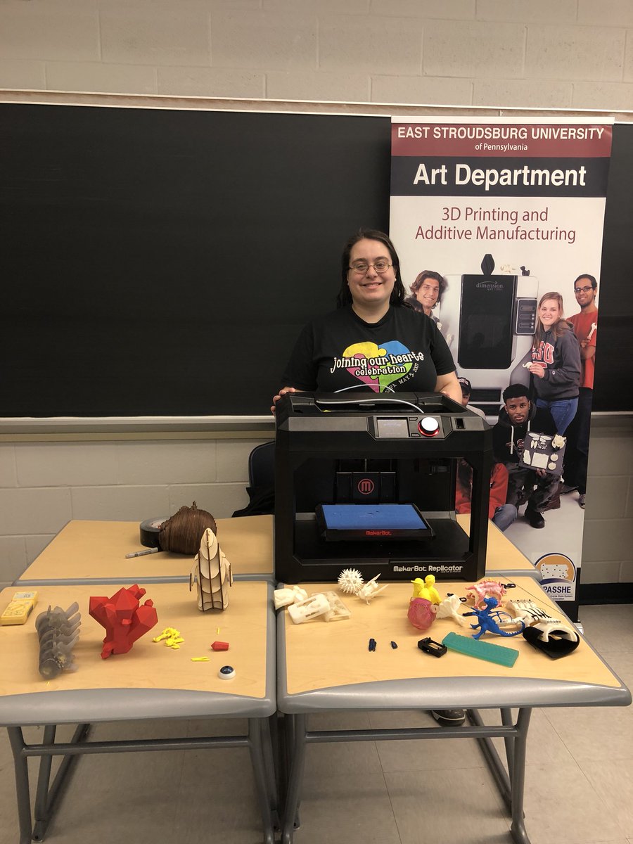 What we did all last Saturday: 500 brilliant Girl Scouts visited our STEM festival booth at @ESUniversity to see what #Art can do for #STEM. 3 days of #laserCutting 1000 wood pins + 500 batteries + lights= #STEAM #ElectronicWearable @Girlscoutspa @PresidentWelsh #OurBrightFuture