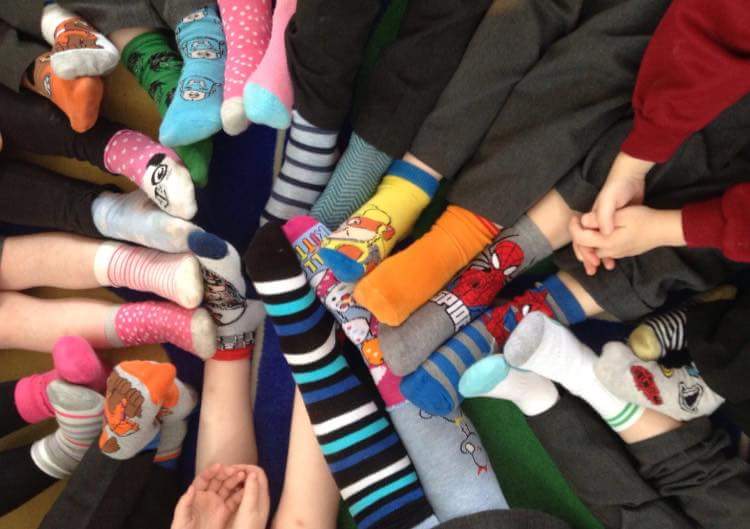 RathcoolePs's tweet image. P1 celebrated their uniqueness today and ‘Rocked their Socks’ 🧦 World Down Syndrome Day. £100  raised by whole school. Thanks to all who supported!  #uniquesocks #morealikethandifferent