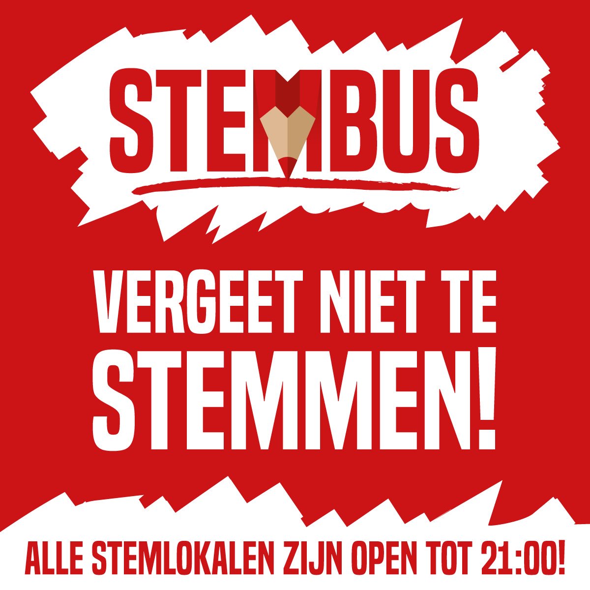 We gingen misschien niet het land door, maar ook vandaag moet je gewoon je stem laten horen! Voor de gemeenteraad én het referendum over de sleepwet!