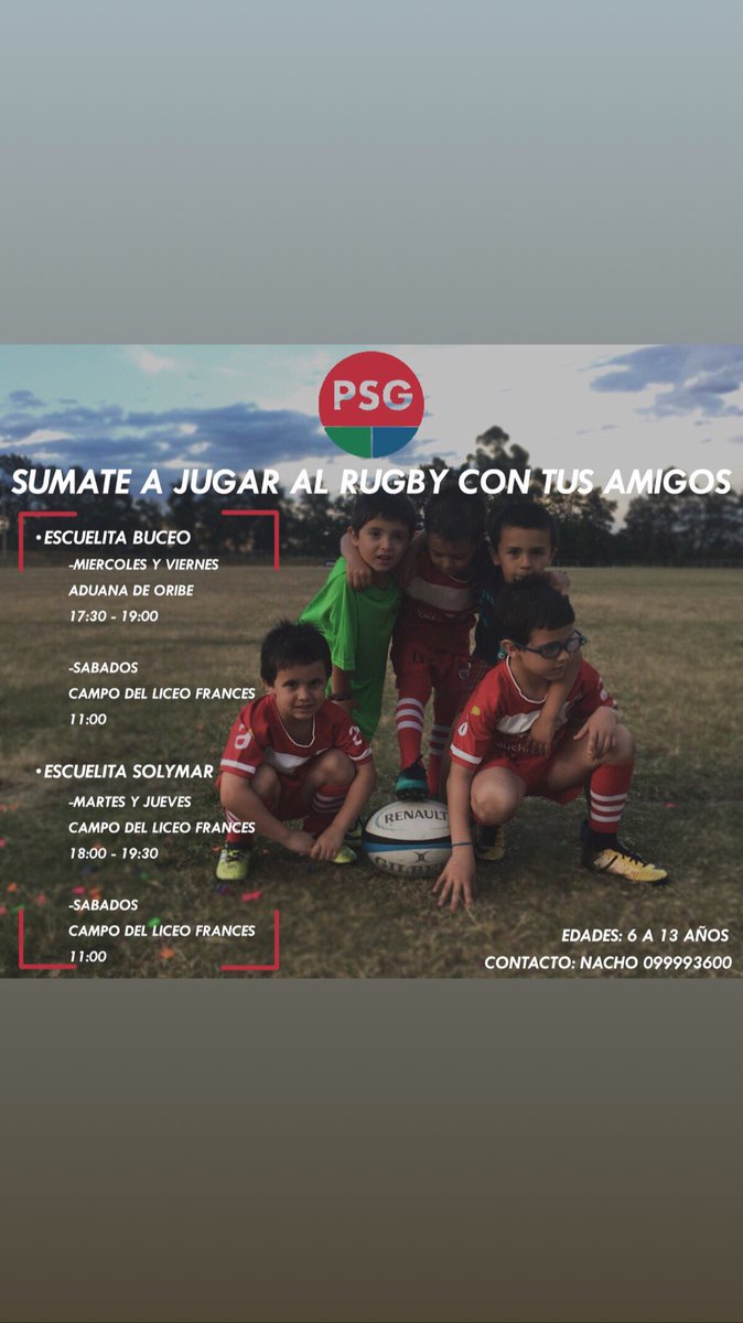 negroalsina's tweet photo. Escuelitas @PSG_Rugby https://t.co/OKR0FrDhP3