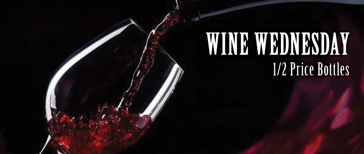 tourismbarrie's tweet photo. It's hump day and you know what that means.... "Wine Wednesday" people! Head to @HooligansBarrie and enjoy a half price bottle of wine with friends tonight! #winewednesday #yourewelcome https://t.co/9VVzaBQs6l