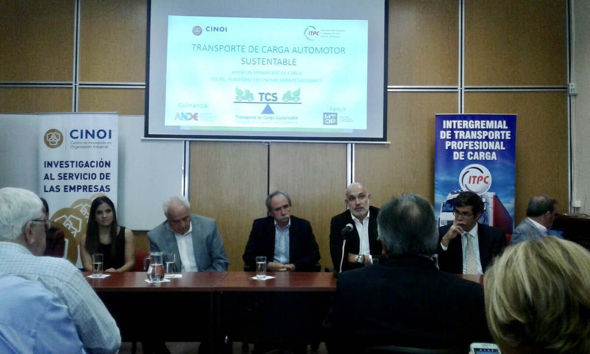 Participamos en el día de hoy, en el lanzamiento del Proyecto Transporte de Cargas Automotor Sustentable de #ITPC junto al @CINOI_UM @ANDEUruguay #MTOP