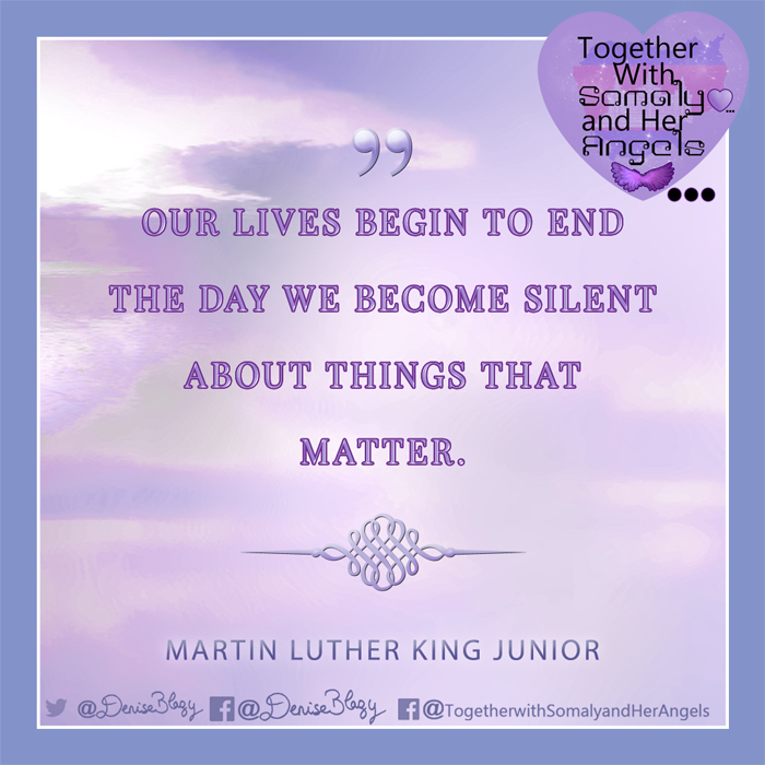 DeniseBlazy's tweet photo. "Our lives begin to end
the day we become silent
about things that matter."
Martin Luther King Junior
#quote #IAMChoosingLove #TogetherWithSomalyAndHerAngels 💜...
Support @MamSomaly 💜... @together1heart 💜#together1heart 💜#endslavery 🙏https://t.co/cnK6s8yxDr #Cambodia 🇰🇭 https://t.co/jrOKFrgmV9