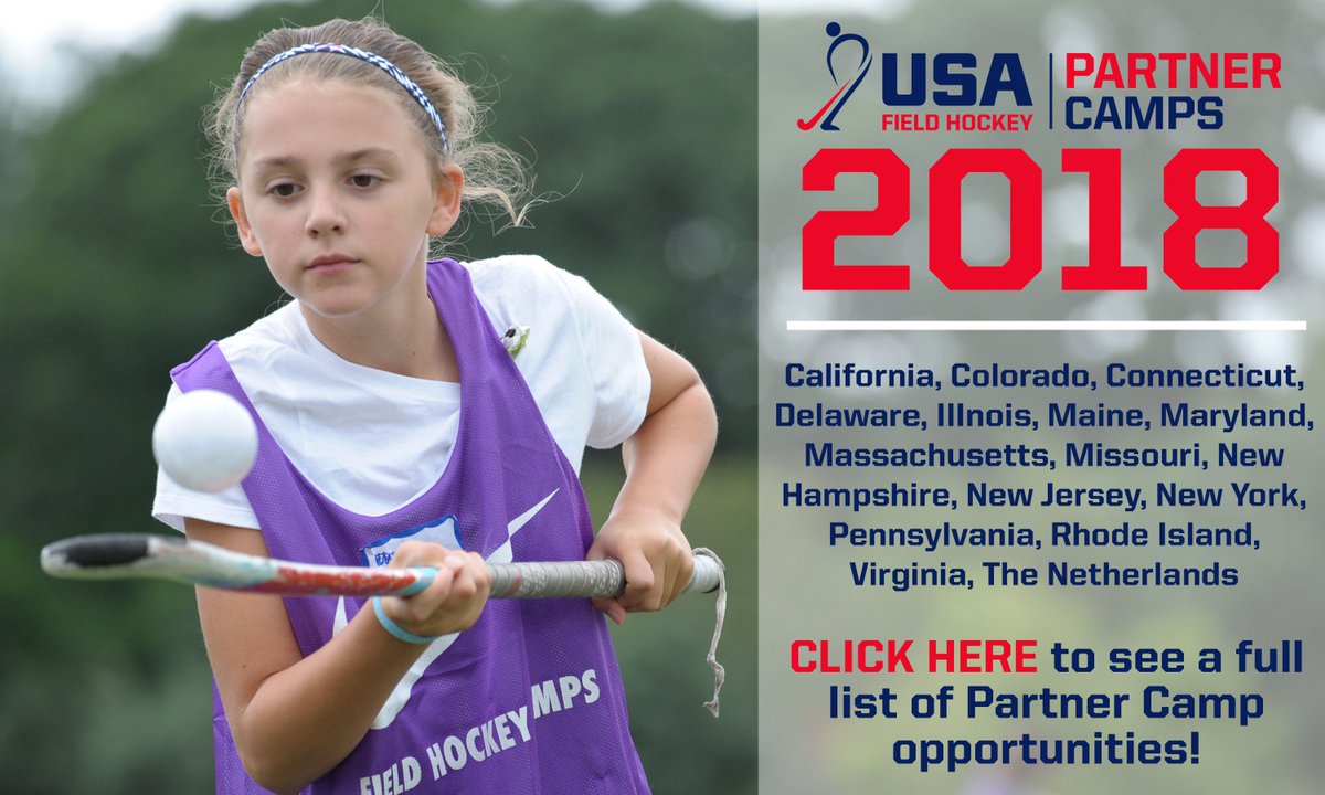 USA Field Hockey is excited to announce the Partner Camps for 2018. These Partner Camps are wonderful for athletes to gain experience and sharpen their field hockey skills throughout the summer. 

Click here to see a complete list: go.teamusa.org/1KFgZ5A
