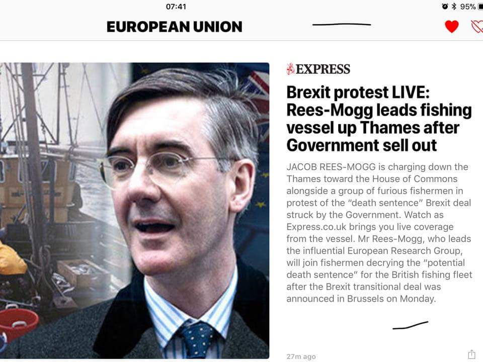 missie17's tweet photo. Oh dear, this was awkward. Was the Daily Express's resident crystal-ball gazer not in this morning? #JacobGate #PollocksToBrexit https://t.co/oqcpibqKWQ