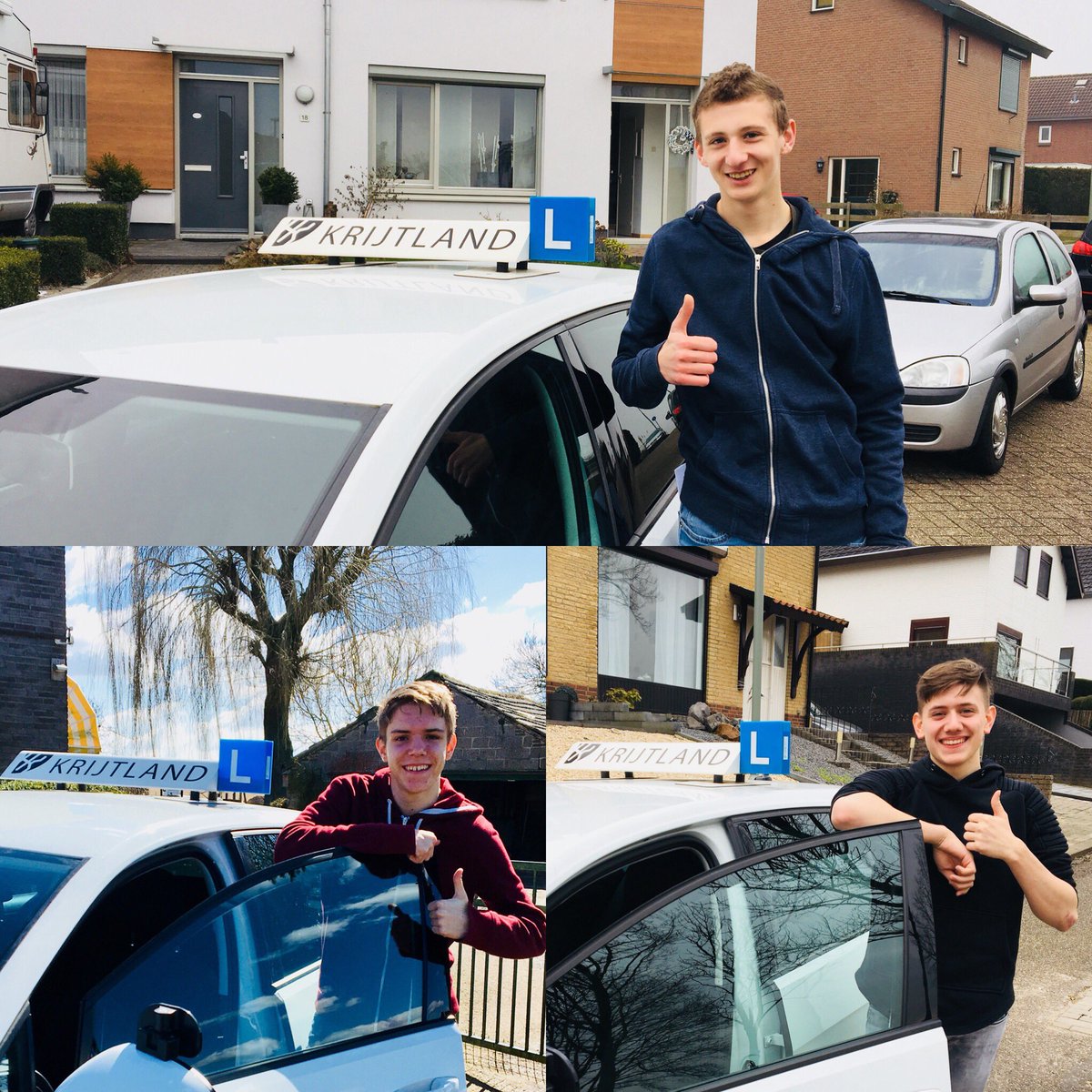 Krijtland's tweet photo. Deze week 3 totaal verschillende leerlingen, op 3 verschillende dagen met 3 verschillende examinatoren, maar met hetzelfde resultaat: 1e keer geslaagd voor hun rijbewijs. #isgeentoevalmeer #alskwaliteitechtvoorrangheeft #nopassionnoglory #lovemyjob #autorijschoolkrijtland #cbr https://t.co/pP062ZWVm8