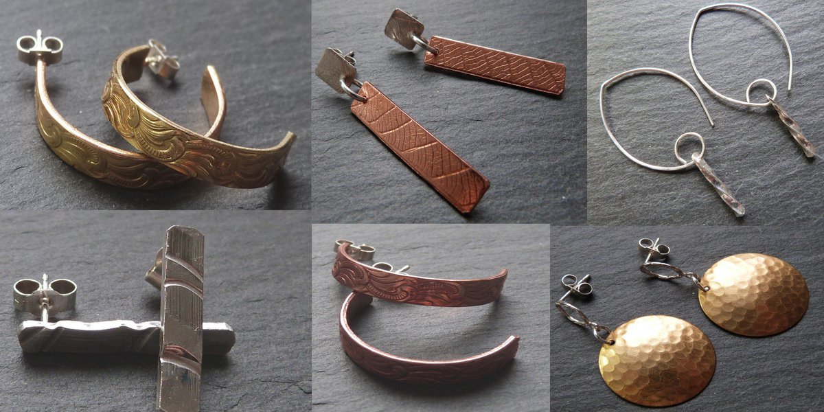 kymbi_'s tweet photo. The holibobs are over and time to get back to work :(  A couple of mixed metal pairs of earrings listed this afternoon in my Etsy shop https://t.co/vPkcDHQLEU  #handmadejewellery #mixedmetalearrings #buylocal #etsyjeweller #southlondon https://t.co/4n85S9LIZa