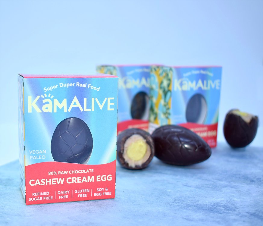 #vegan #raw #glutenfree #paleo #dairyfree #delicious cashew cream egg by <a href="/KamAliveChocs/">KamAlive Chocolates</a> NOW in all our stores!!