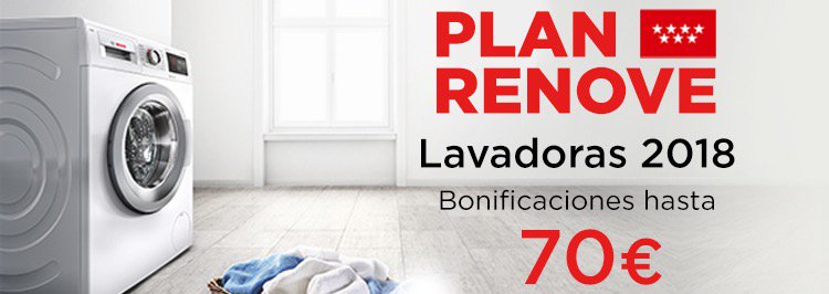 Descubre la amplia gama de lavadoras sujetas al Plan Renove de electrodomésticos. Renueva la tuya por una con una eficiencia energética A+++ o más y lograrás bonificaciones de hasta 70€. No desperdicies esta oportunidad y hazte con la tuya en hnosperez.com/especiales/pla…
