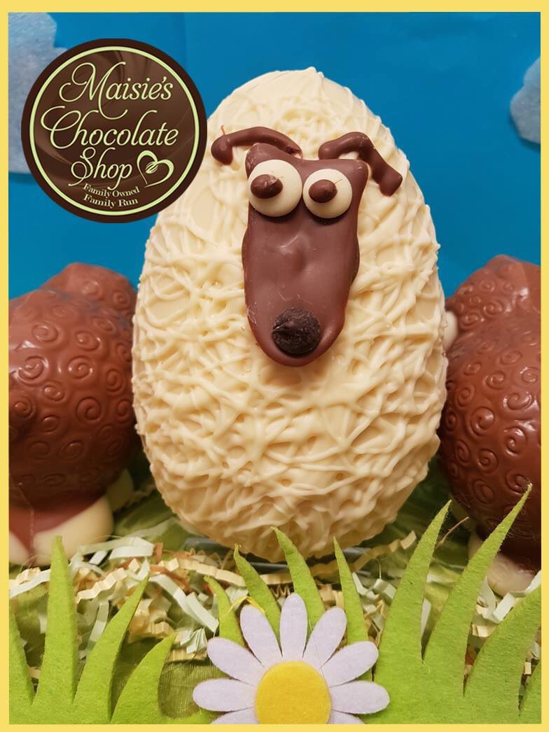 Maisiesdudno's tweet photo. What do you call a sheep covered in chocolate...A Chocolate Baaaaaaaaa 🤣🤣🐑🐑 Don't miss out on our Handmade Sheep Easter Eggs! #sheep #Easter2018 #chocolate #NorthWales https://t.co/1laz4UZ11Q