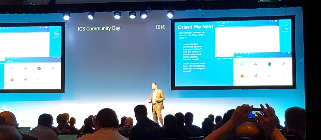 Castlebreck's tweet photo. Rene Schimmer on what's new and coming in Connections at #IBMThink #IBMChampion https://t.co/RqcnMJz6Wk