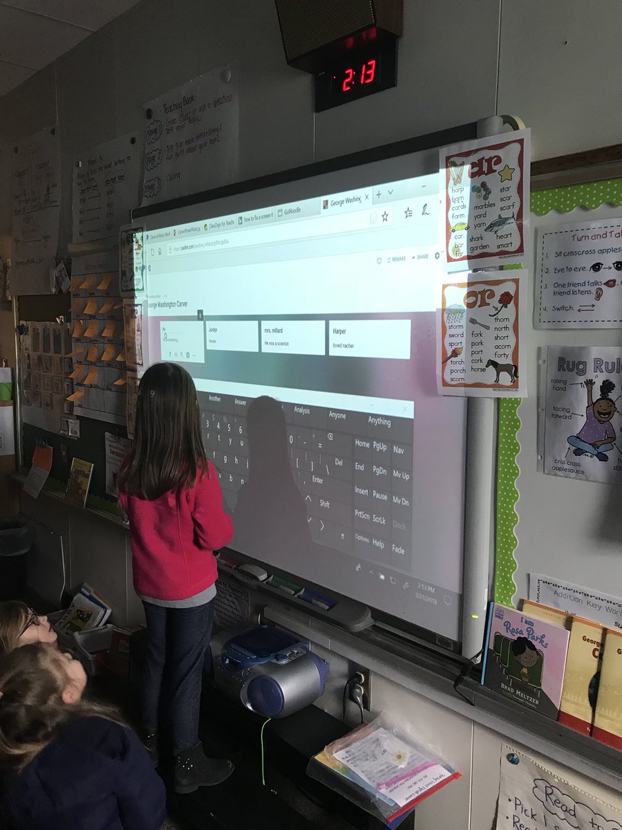 Trying Padlet in the classroom for the first time! #georgewashingtoncarver