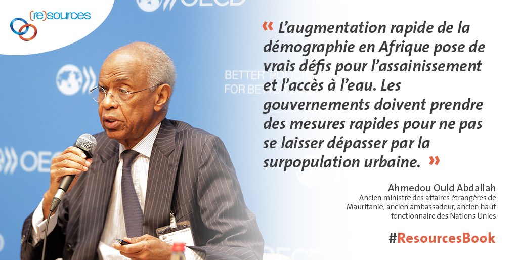 resources_think's tweet photo. Pour Ahmedou Ould Abdallah, ancien haut fonctionnaire de l'@ONU_fr, la croissance démographique dépasse les infrastructures #électriques et d'#assainissement. #ResourcesBook https://t.co/jwMkINcpZb