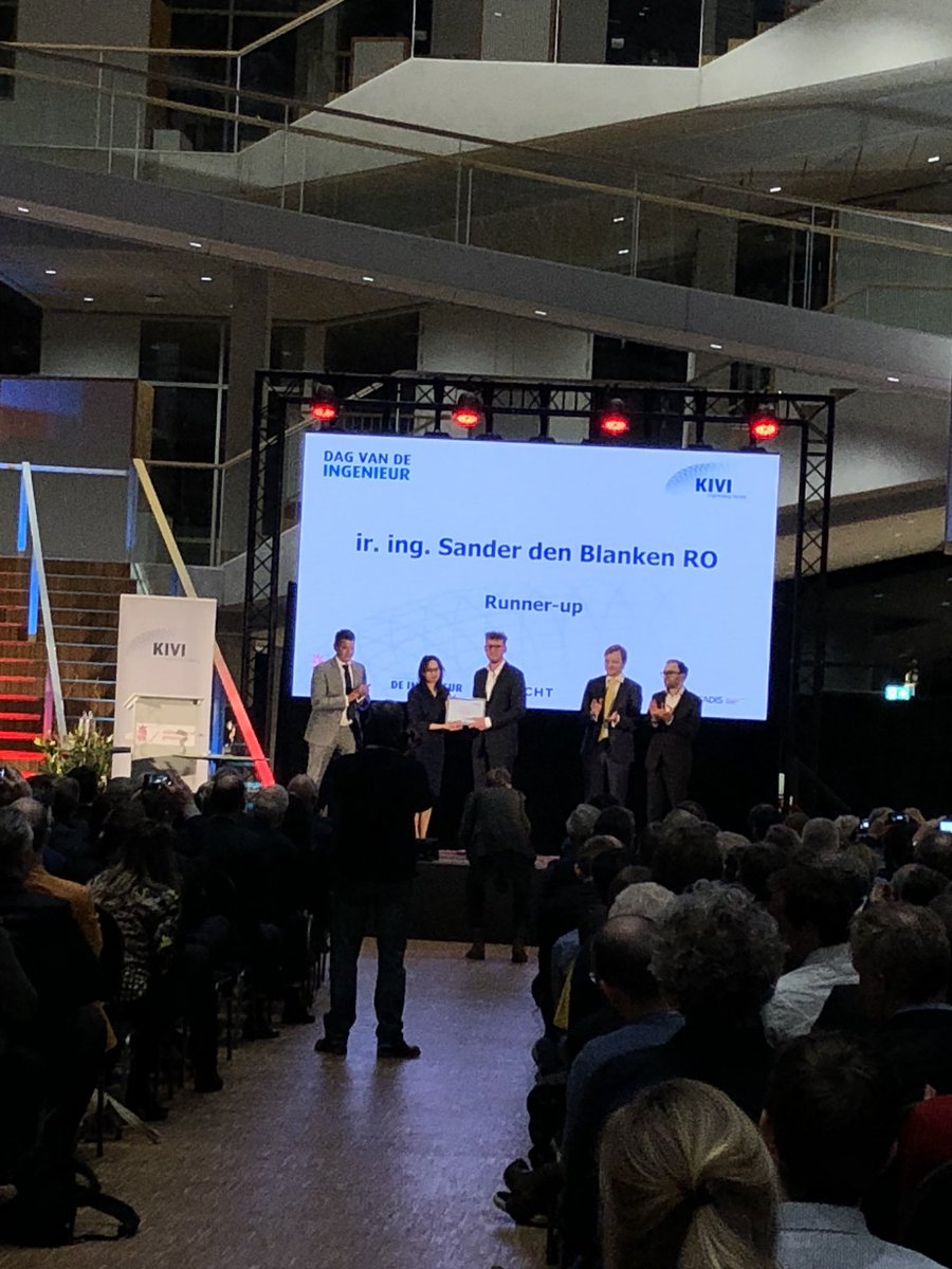 Runner-up voor de Prins Friso Ingenieursprijs is: Sander den Blanken van @ArupGroup #DVDI2018