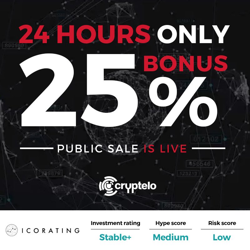 CrypteloDrive's tweet image. Why To Buy Cryptelo Tokens?

Reason #1
🔥 25% bonus ends today.

👉 goo.gl/uoGFk1
#ICO #CRL