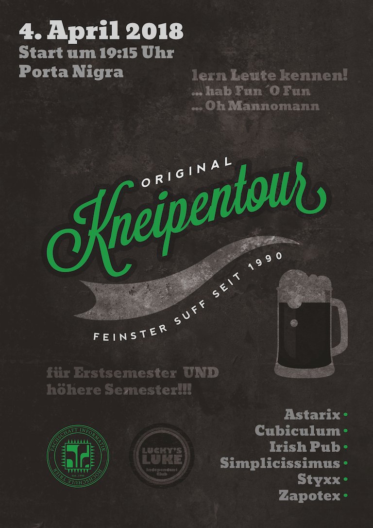 Kneipentour Sommersemester 2018 fsi.hochschule-trier.de/2018/kneipento…