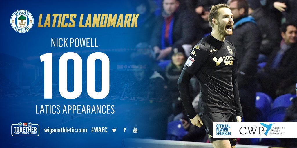 LaticsOfficial's tweet photo. 💯 @NPowell25 making it a century of Latics appearances tonight 👏

#wafc https://t.co/7ssqU5A6JY