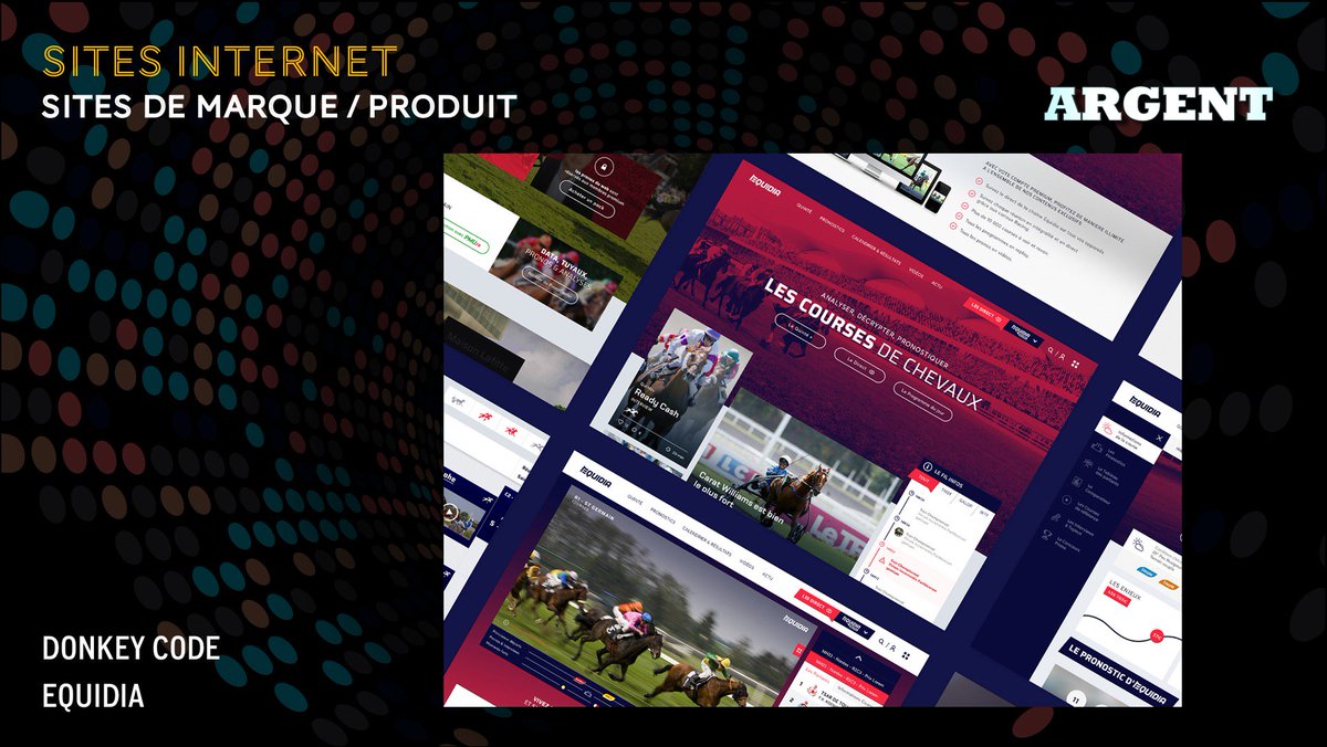 Un #ARGENT pour l’agence <a href="/_donkeycode/">DonkeyCode</a> et le site de marque <a href="/equidia/">Equidia</a>. #gpstrat