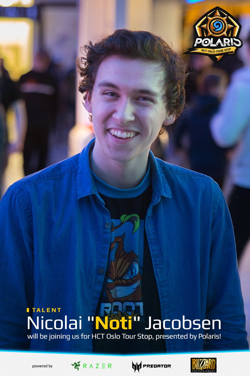 polaris_gg's tweet photo. Nicolai @ROOTNoti Jacobsen will be joining us as caster for #HCTOslo! He is currently Esports Teacher at Setesdal Folkehøgskule and has played StarCraft 2 and Hearthstone at a high level for two years respectively - Welcome!

Photo by @Sincus / @gamerno https://t.co/GvNLBLMb2U