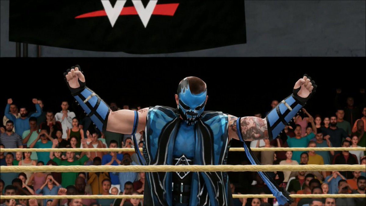 GCAWRESTLING2K's tweet photo. In the final match of the third episode of #GCARoulette this Monday, #JohnCarter, #Razor &amp; #TheMachine were all chosen by the #GCA Roulette wheel to face off in a tables match! Razor managed to pick up the victory by sending The Machine through a table! #GCAWrestleVerse #WWE2K18 https://t.co/yxy8vxuLcj