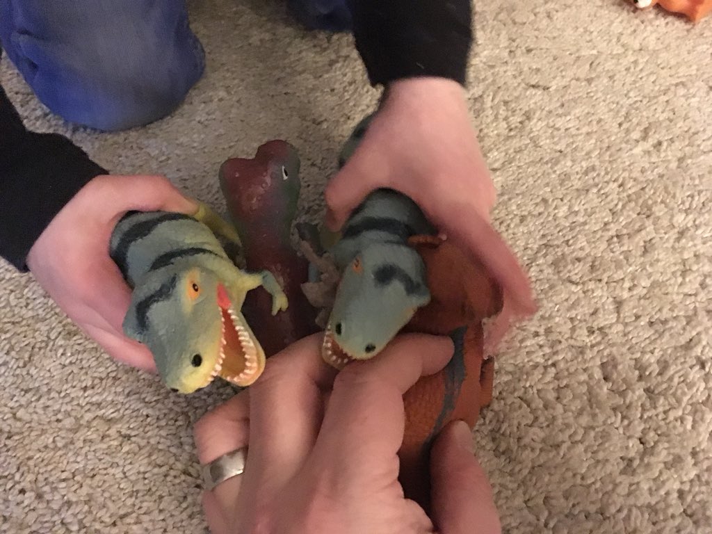 AdmHrv's tweet photo. CTS-D Design 1 Day 2, Done! Including some #DISCAS & #PISCR action. What better way to unwind from all that than a T-Rex Death Match with my son. @AVIXA @madsoundguy #CTSDPrepper https://t.co/LTqLBTwXwc