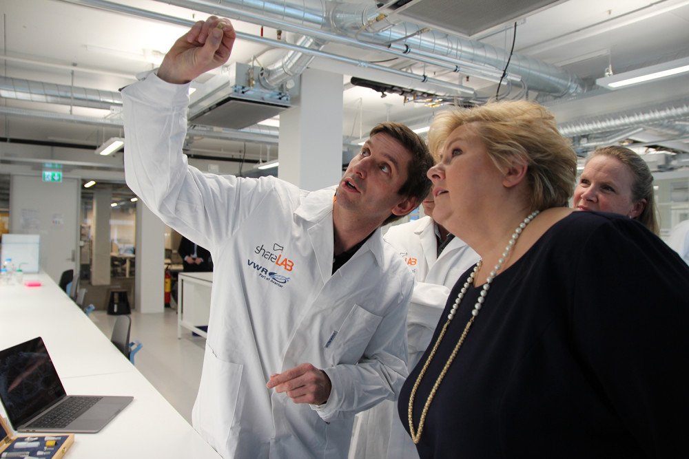 Statsminister Erna Solberg åpnet ShareLab: - Dette skaper fremtidens næringsliv mynewsdesk.com/no/forskningsp…