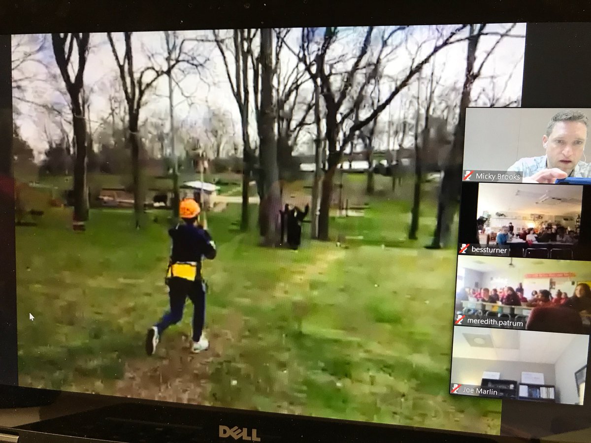 trentcheeves's tweet photo. Our @zoom_us collaboration this morning with @blackfoxelem & @DSExplorers #6thgrade at #CampRidley was a success! #ziplines #peerinterviews #socialstudies #energystudy @MCScommunicates @JMinTN @mcsgilbert 📸cred: @micky_brooks https://t.co/NDKhDG7AxD