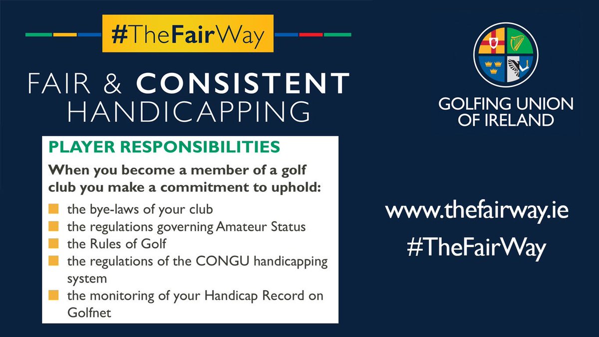 It's important for everyone to keep their handicap as up to date & reflective of their ability as possible. Handicaps are there to give everyone an equal chance of being competitive & enjoying the game.  #TheFairWay #leinstergolf @GUIGolf