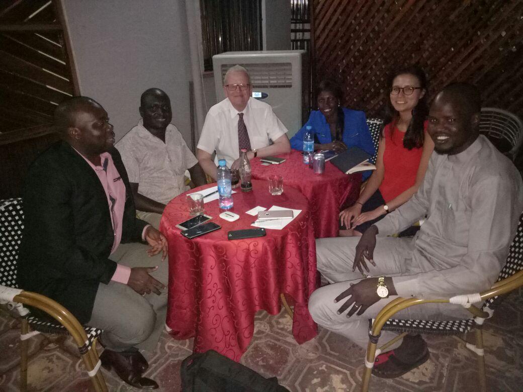 ChrisTrott's tweet photo. Pleased to meet reps of #SSYLF this evening to hear about their vision for the future of South Sudan and efforts to support peace. Hope we can stay in touch. @koitiemmily @AjakPeter https://t.co/e9AzE08V5B