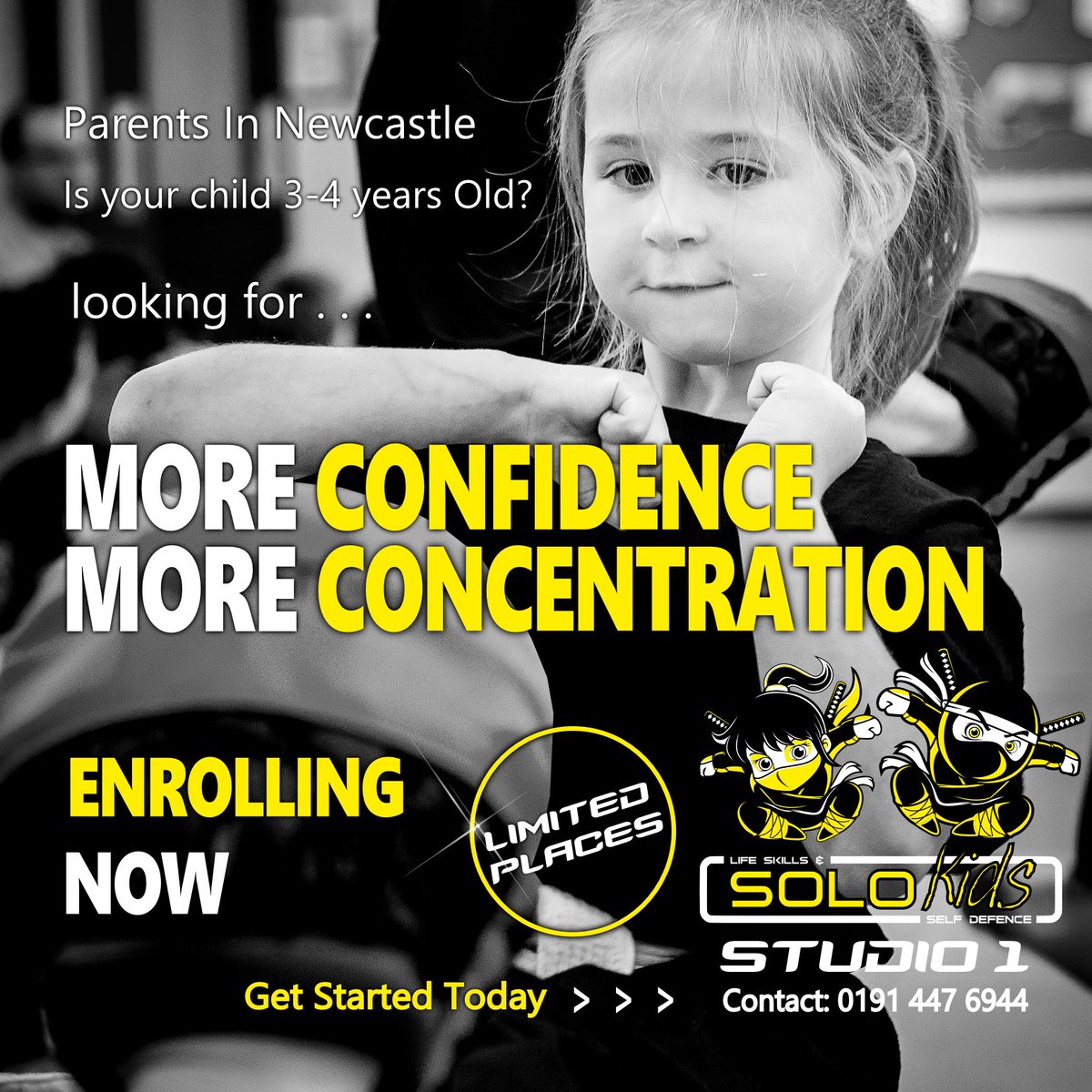 studios_solo's tweet photo. << Attention Parents In Newcastle >>
Is your child 3 to 4 year’s old?Are you looking for more confidence and better concentration in a fun environment?
SOLO is a dedicated kids Self Defence studio but hurry places are limited . . .
https://t.co/xRxsY43H7J https://t.co/fvHsLSB0Fp