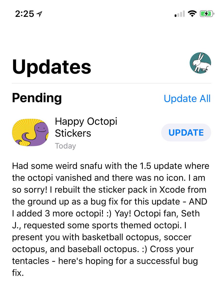 Happy Octopi Stickers for #iOS Messages tweet media