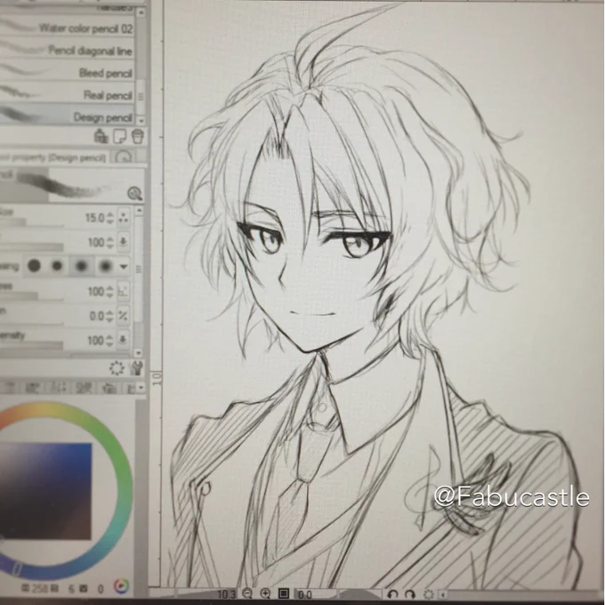 Moe Gaku and non moe Gaku⭐️
These were sketched about a month apart. 
I think I have enough sketches (mostly of Trigger lolol) to print a mini i7 sketch book; would anyone be interested? ?
#IDOLiSH7 #八乙女楽 