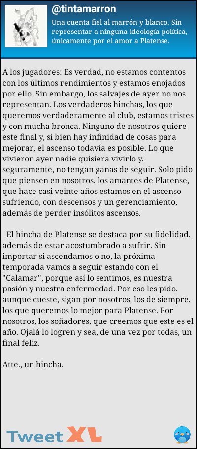 tintamarron's tweet photo. #TweetXL @hlamberti @platenseancho @caplatense https://t.co/S3KPKWYATe