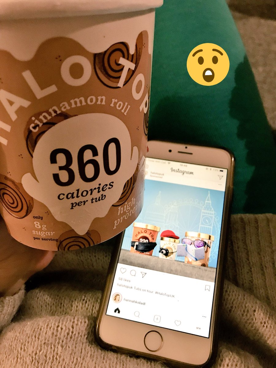 icedcappu's tweet photo. I’m trying not to think about how @HaloTopCreamery knew that I was eating one of theirs while scrolling through my Instagram feed... #creepy - best ice cream ever, hands down! https://t.co/TCWKCwoeAq