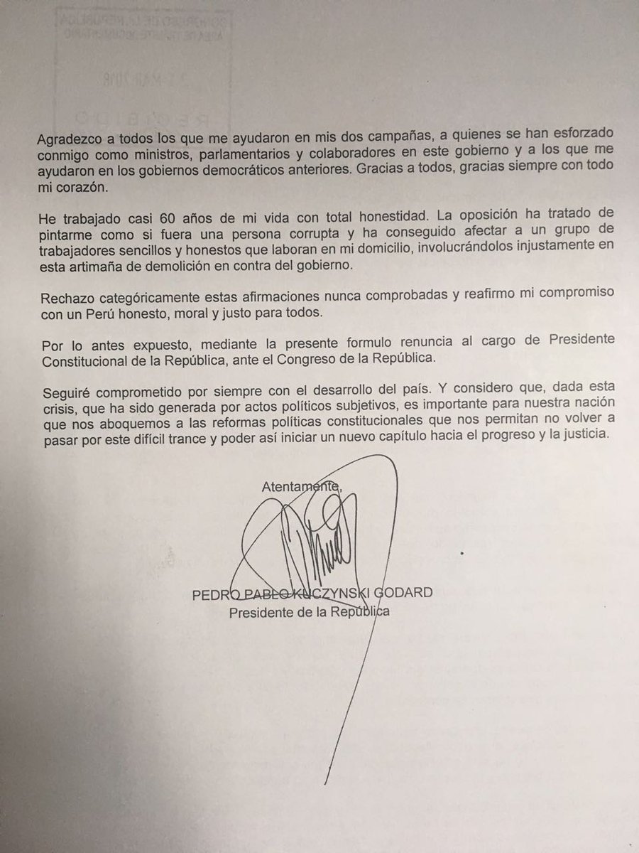 Ejemplo De Carta De Renuncia En Peru - Modelo de Informe