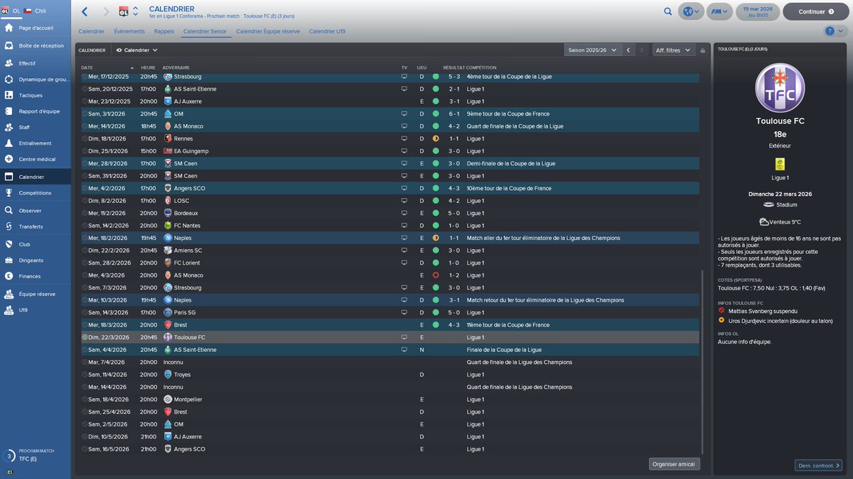 ZarnoGaming's tweet photo. Fin de saison de folie en perspective sur #FM18 🔥

🏆 La course au titre contre Monaco en L1. 7 journées = 7 finales
🏆 Finale de CDL contre Sainté
🏆 1/4 de LDC et de CDF en attente de tirage
🏆 Mondial 2026 avec 🇨🇱

📺 https://t.co/QAYNRDK5Xz 🎉

Vamooooos https://t.co/967SCl0lE9