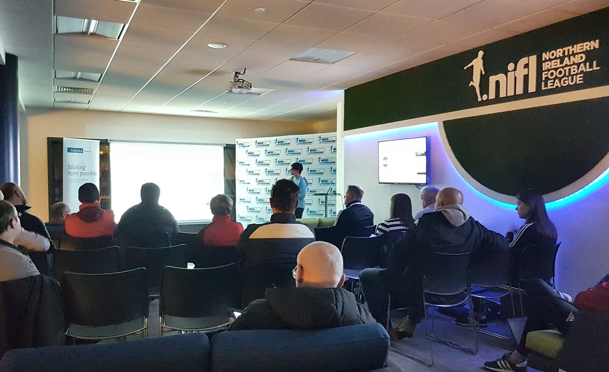 OfficialNIFL's tweet photo. Tonight we welcomed @JillLRobb from @origindigital to deliver a Digital Marketing workshop to our @OfficialNIFL member clubs as part of our @DanskeBank_UK Club Toolkit. https://t.co/xJKHbyVNEo
